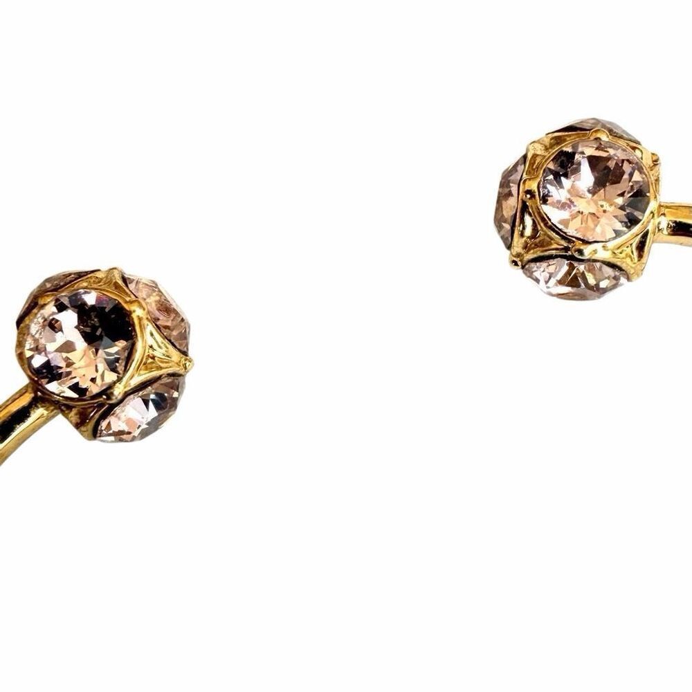 Kate Spade Gold Tone Crystal Open Cuff Bracelet - Picture 9 of 9